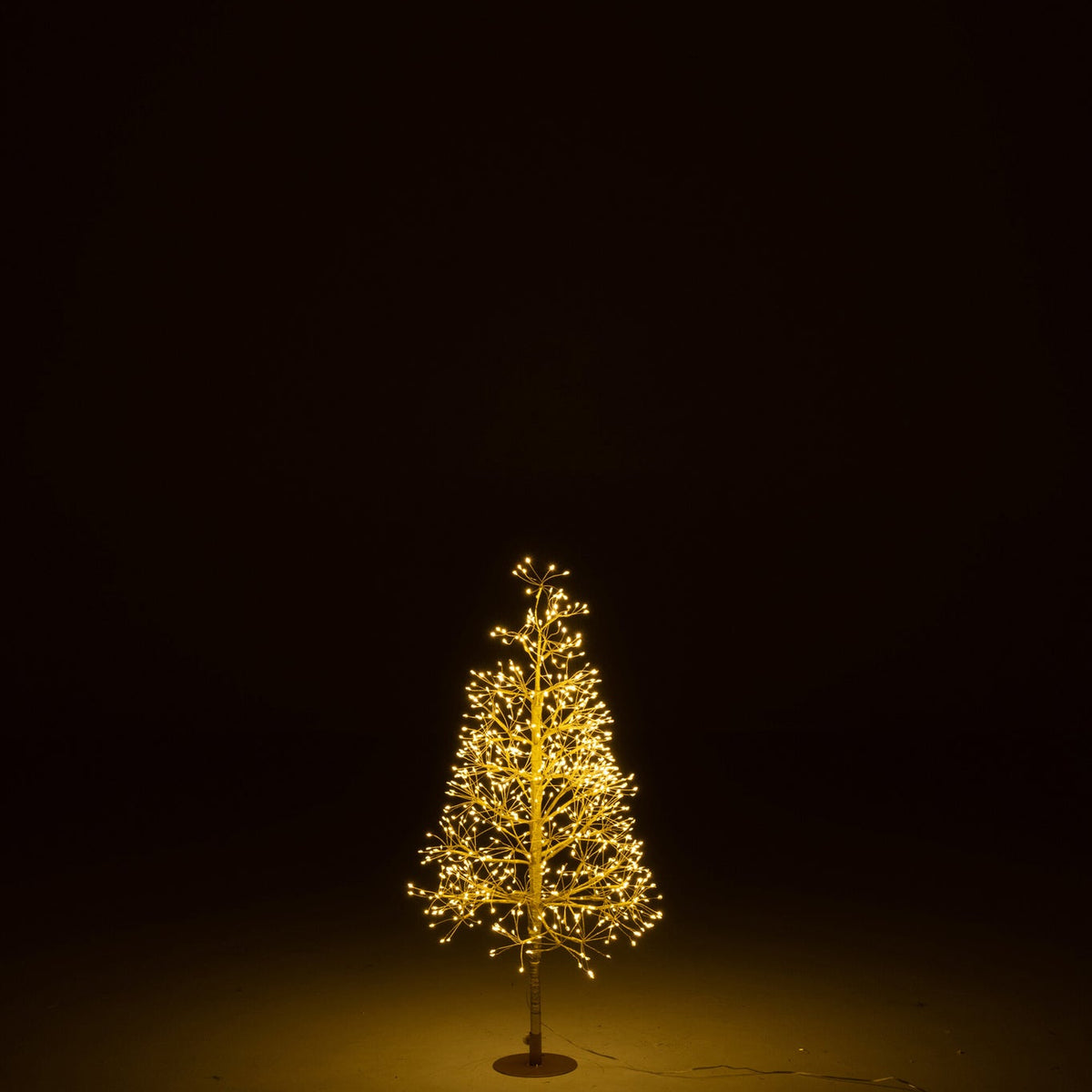 Albero di Natale in ferro color oro con luci LED bianco caldo, piccolo, H 80 cm, J-Line