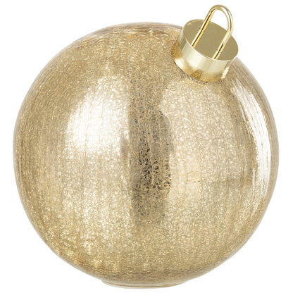 Palla di Natale in vetro con LED color oro Large J-Line