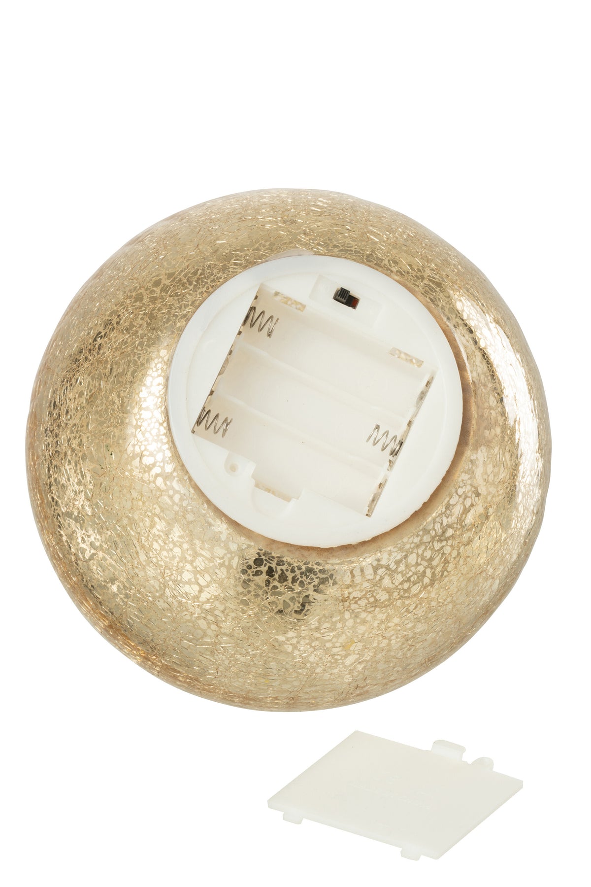 Palla di Natale in vetro con LED color oro Large J-Line