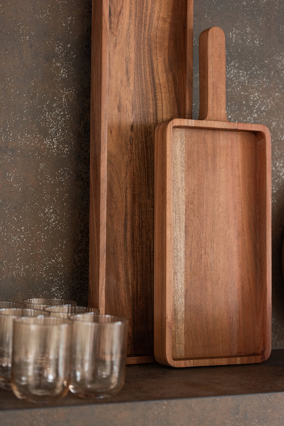 Tagliere rettangolare in legno di acacia naturale piccolo J-Line