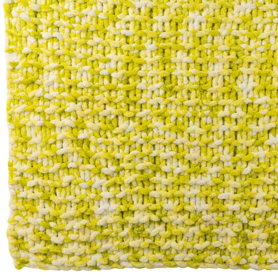 Coperta in maglia di poliestere verde/bianca J-Line