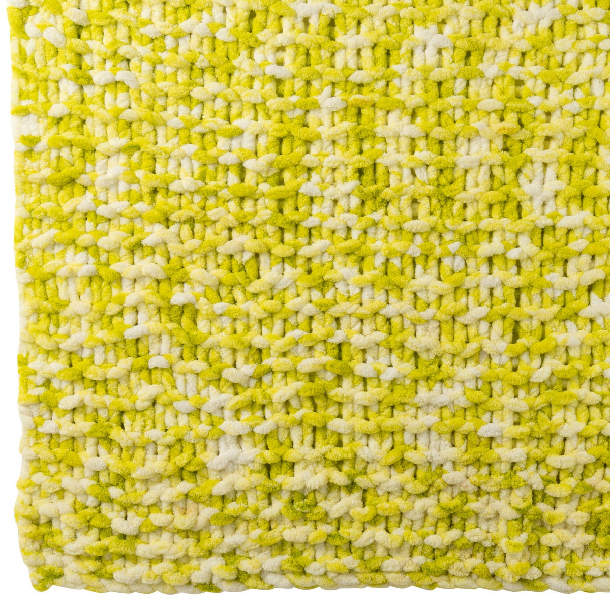 Coperta in maglia di poliestere verde/bianca J-Line