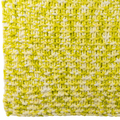 Coperta in maglia di poliestere verde/bianca J-Line