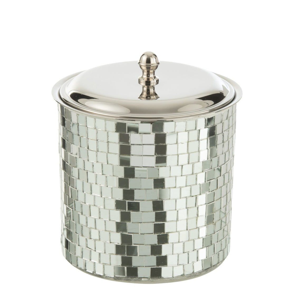 Secchio ghiaccio Mosaico Acciaio Inox Argento  J-Line