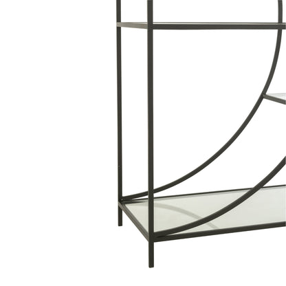 Scaffale Nyr in ferro nero a linea J