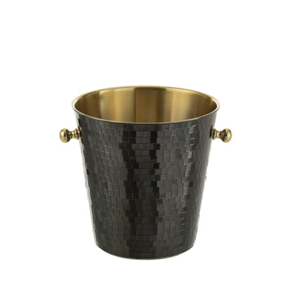 Secchio ghiaccio Mosaico Acciaio Inox Nero J-Line