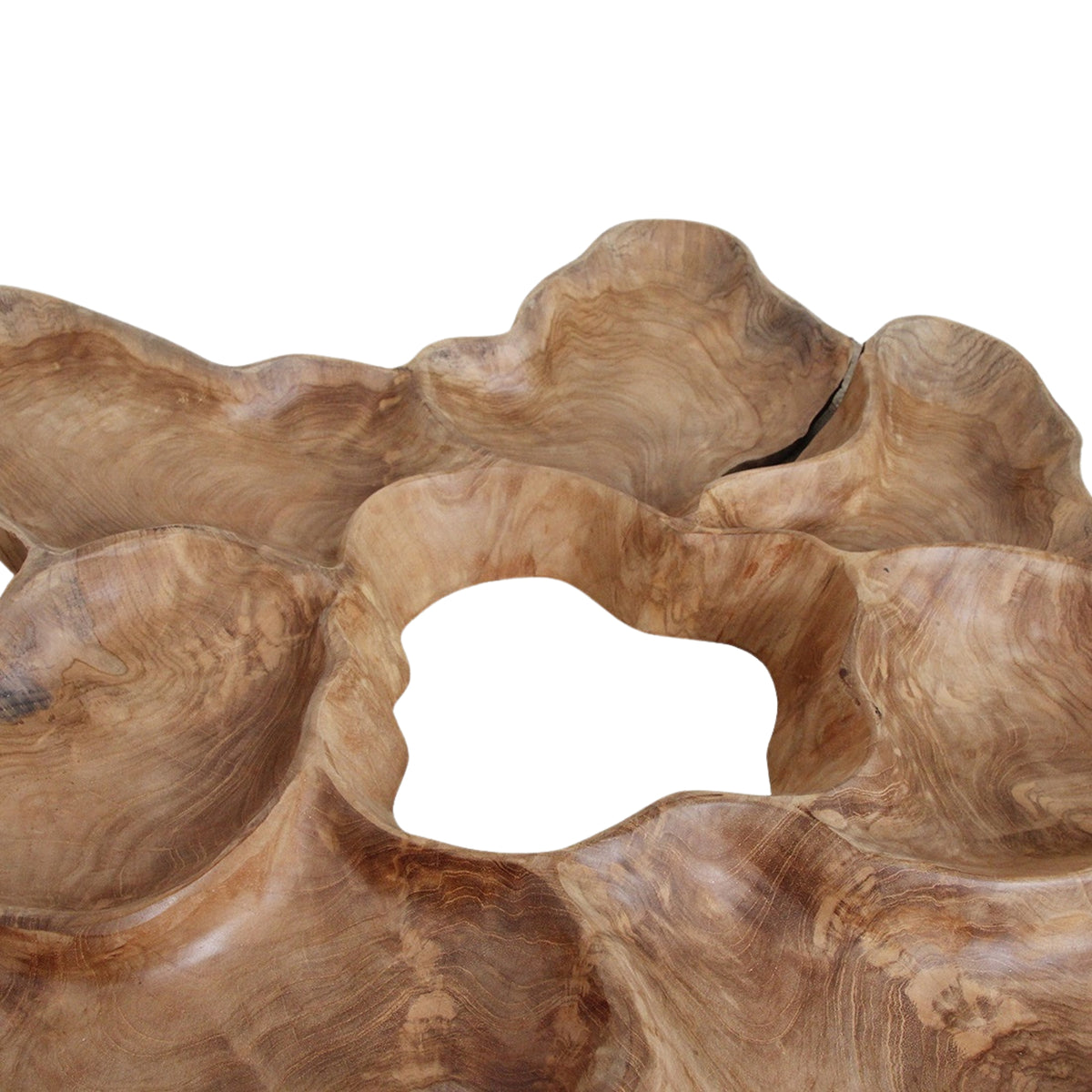 Decorazione da parete in teak Peony XL Raw Materials