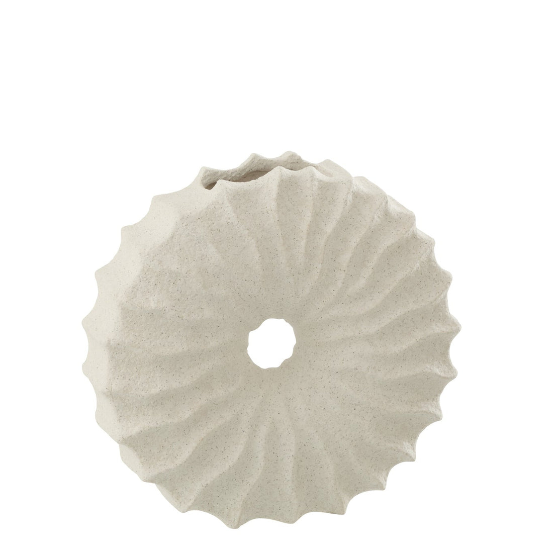 Vaso in Ceramica Effetto Sabbia Bianco Piccolo J-Line