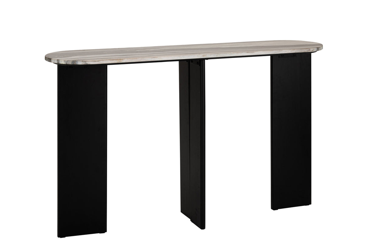 Consolle Mathilde Marmo Nero/Grigio J-Line