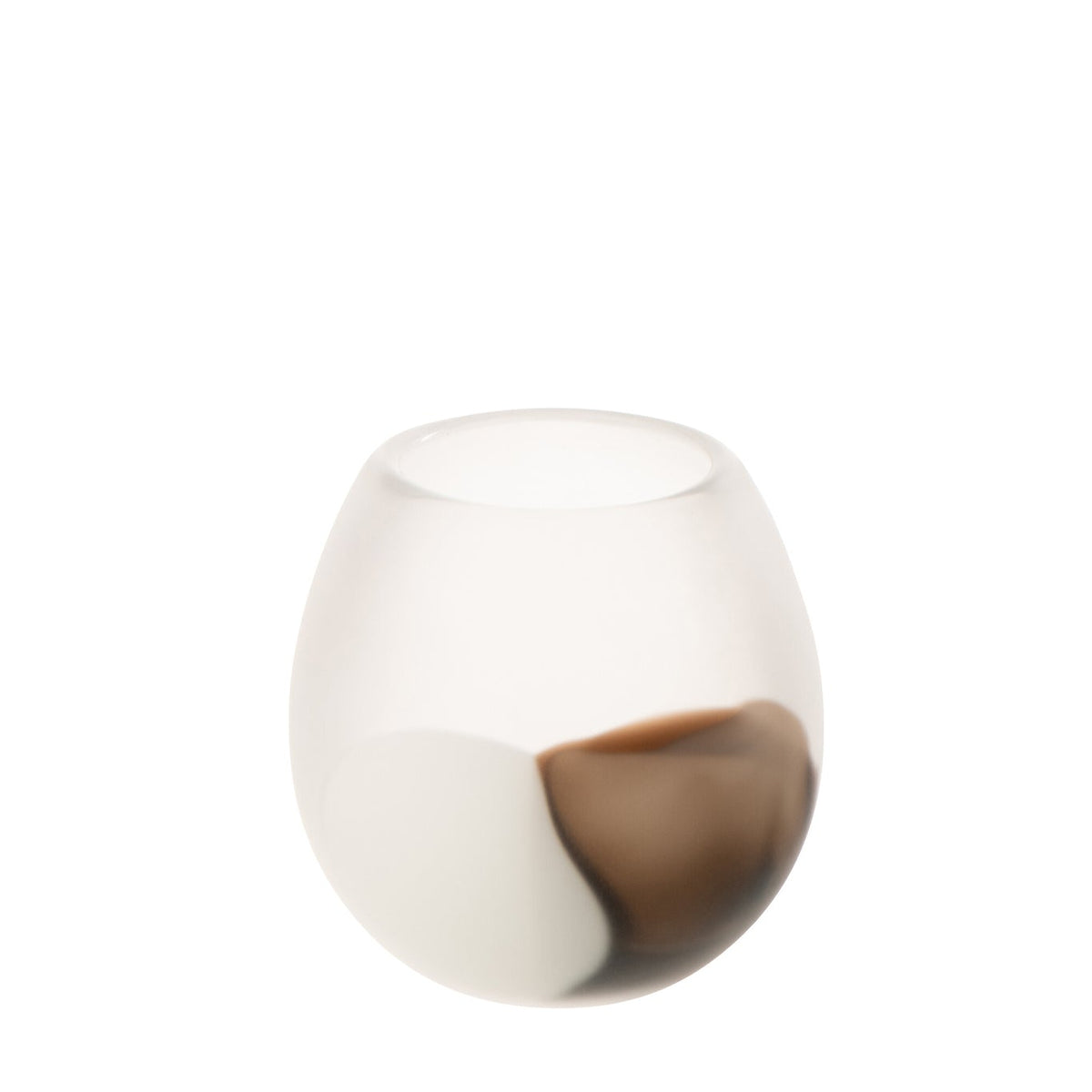 Lanterne a vento Globo Vetro Bianco/Marrone Piccola J-Line