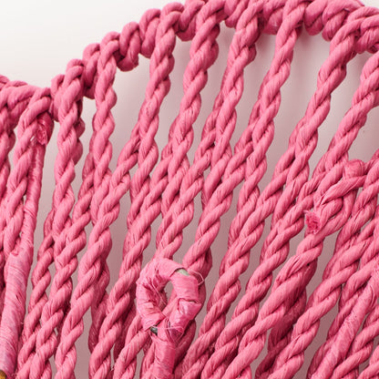 Specchio da parete in rafia rosa scuro J-Line