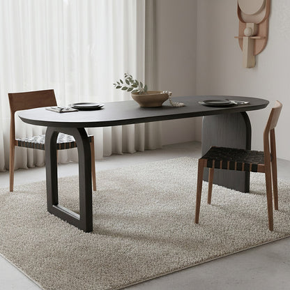 Tavolo da pranzo Bullnose Mix Nero 180cm Raw Materials