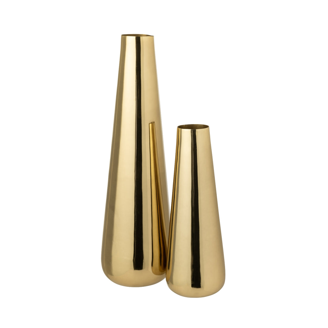 Set di 2 eleganti vasi dorati J-Line