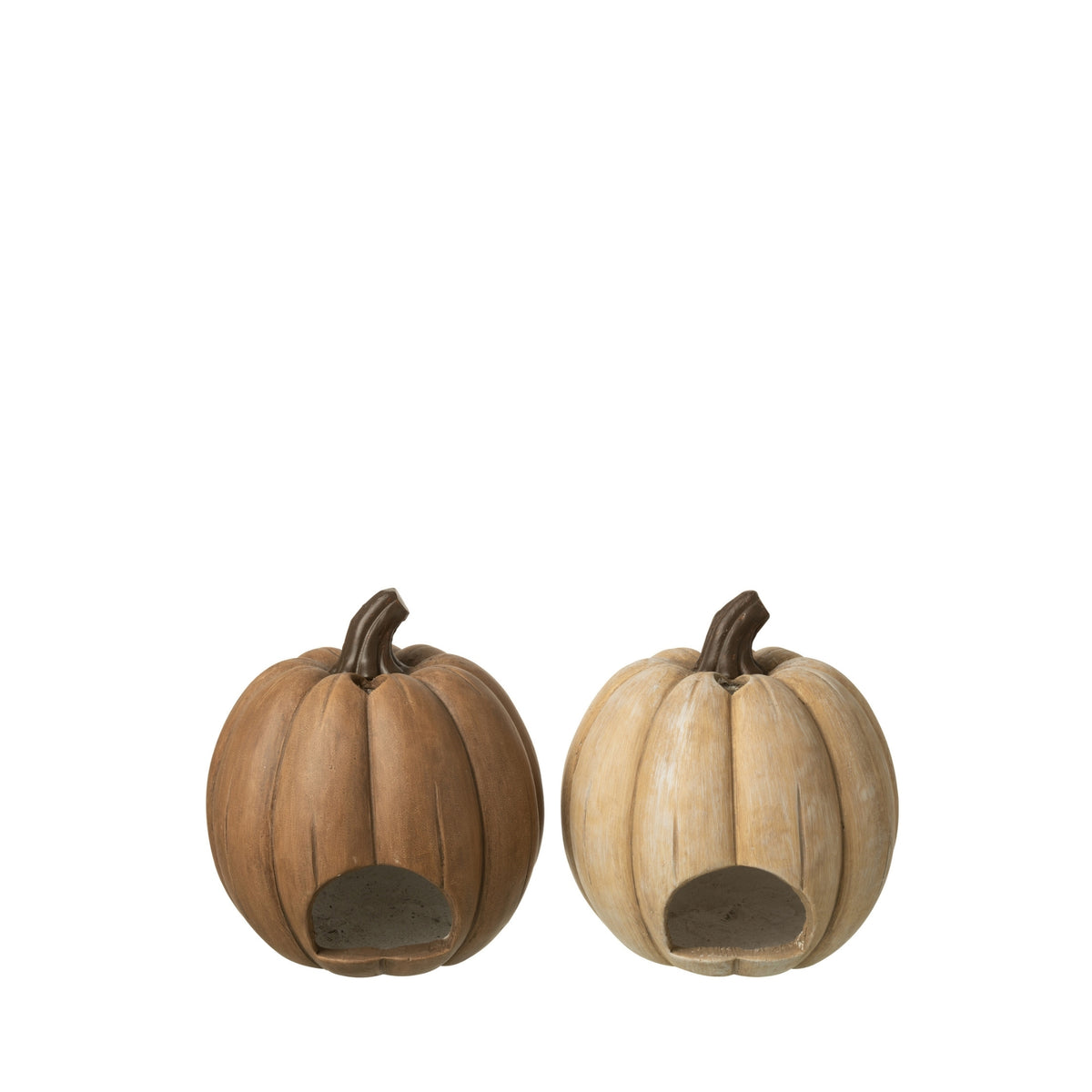 Set di 2 portacandele a forma di zucca per Halloween XL J-Line