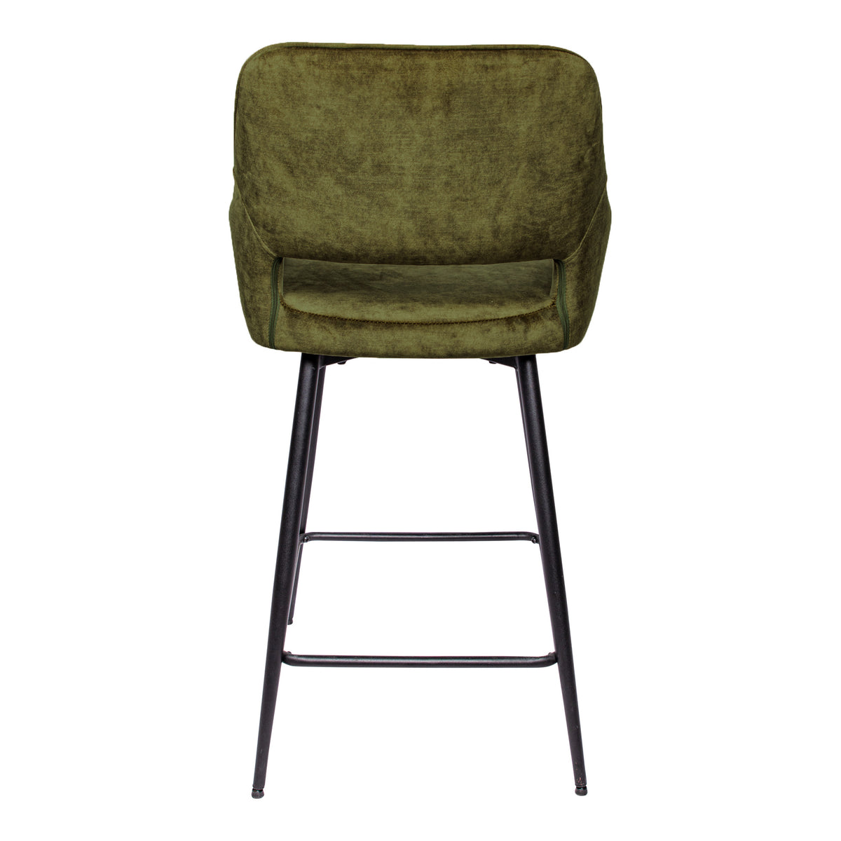 Set di 2 sgabelli da bar Fal Low in velluto verde PTMD
