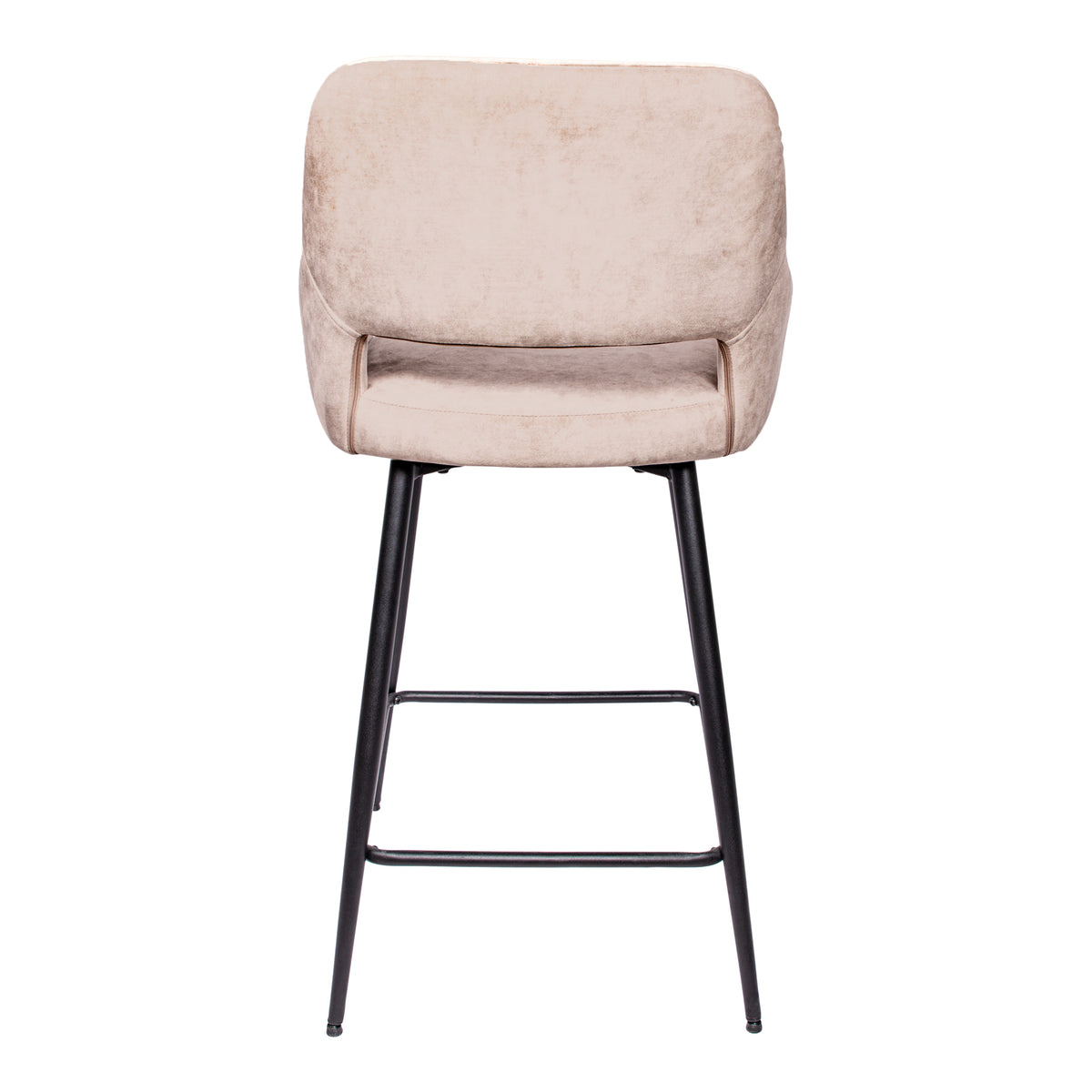 Set di 2 sgabelli da bar Fal Low in velluto color kaki PTMD