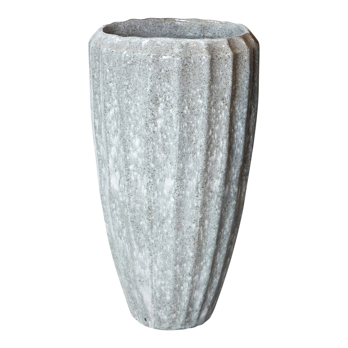 Vaso in Ceramica Bianca Olver Small Ø48x90cm PTMD