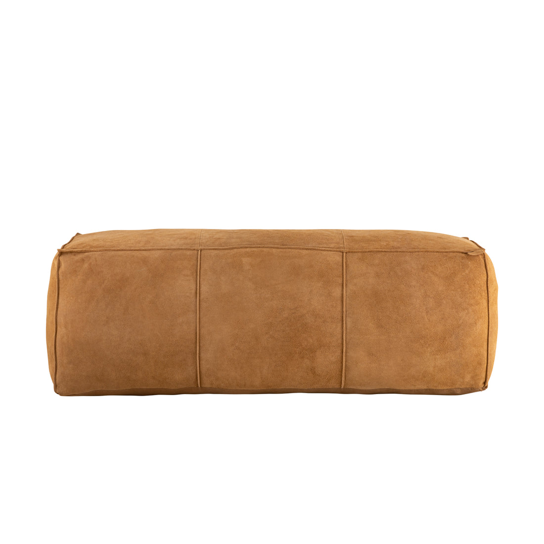 Marieke Pouf Rettangolare in Pelle Scamosciata Camel PTMD