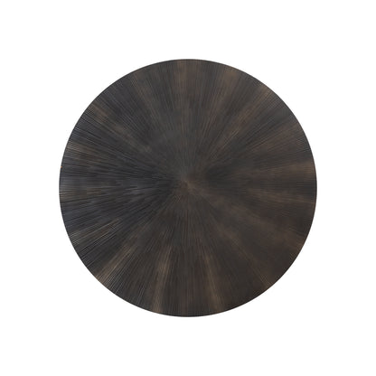 Pannello da parete rotondo Zapp in MDF nero con oro PTMD