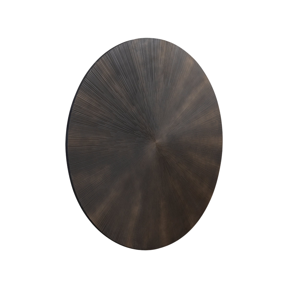 Pannello da parete rotondo Zapp in MDF nero con oro PTMD
