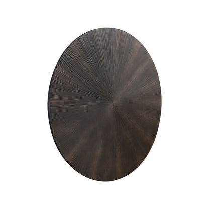 Pannello da parete rotondo Zapp in MDF nero con oro PTMD