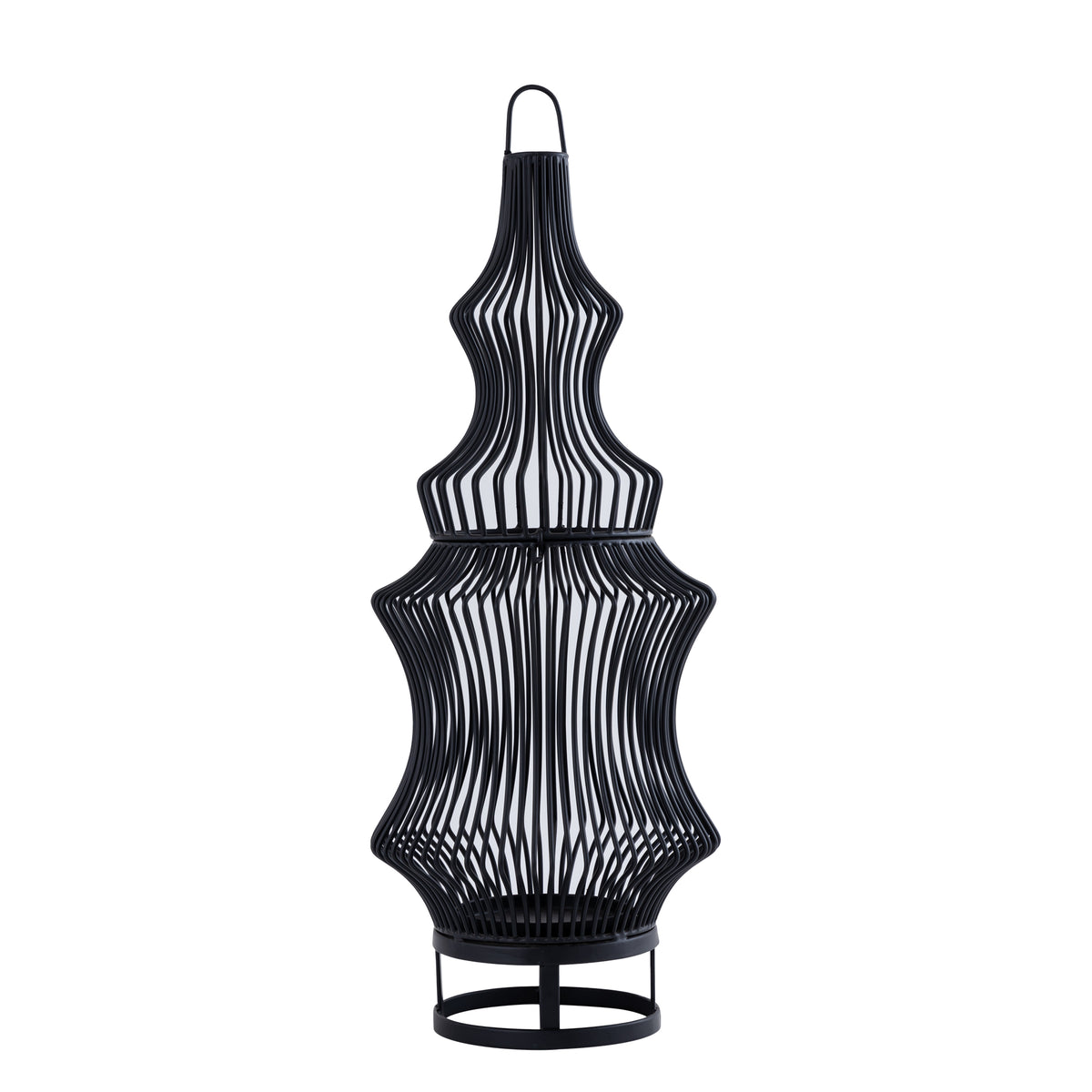 Lanterna Tobin - 23x23x60 cm - Ferro - Nero PTMD