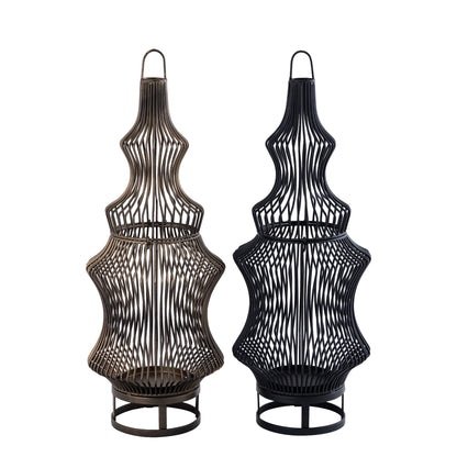 Lanterna Tobin - 23x23x60 cm - Ferro - Nero PTMD