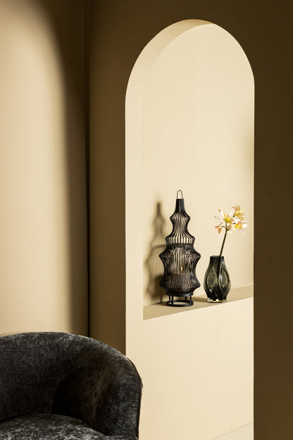 Lanterna Tobin - 23x23x60 cm - Ferro - Nero PTMD