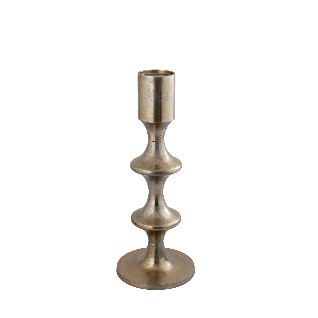 Taika Gold alluminio portacandele rotondo a staffa basso H73cm PTMD