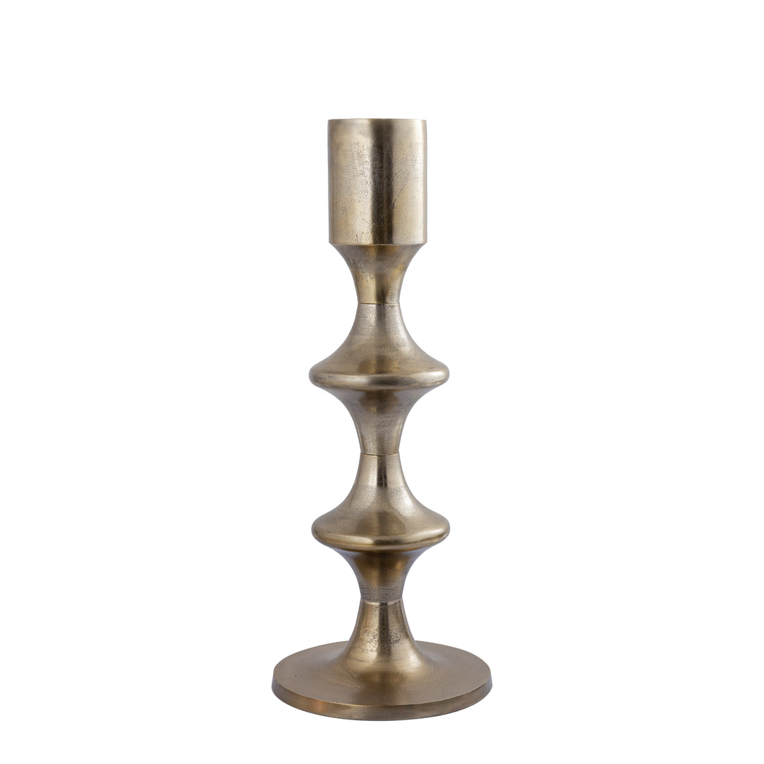 Taika Gold alluminio portacandele rotondo a staffa basso H73cm PTMD