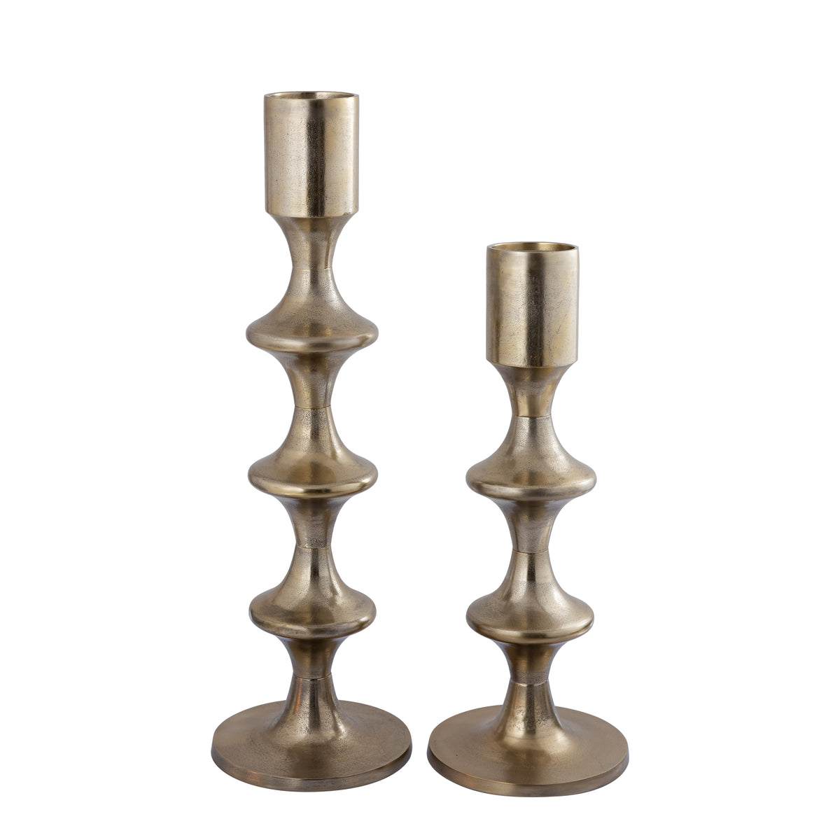 Taika Gold alluminio portacandele rotondo a staffa basso H73cm PTMD
