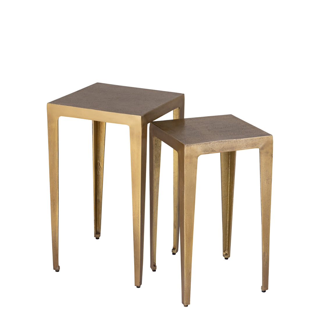 Tavolino Rivva - Alluminio - Ottone - Set da 2 PTMD
