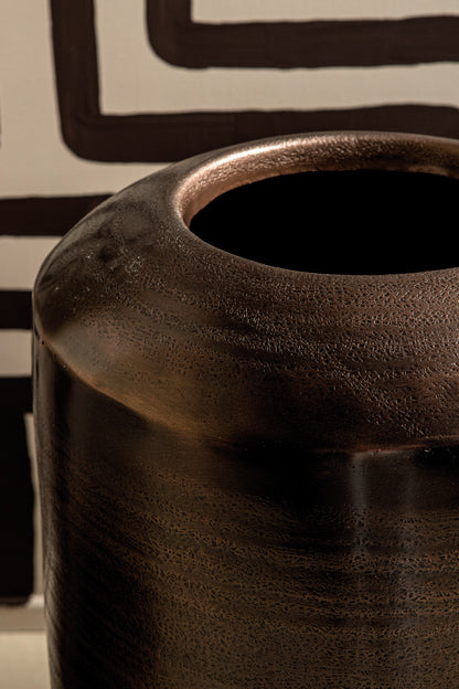 Micheal Vaso Alto Rotondo in Alluminio Color Rame PTMD