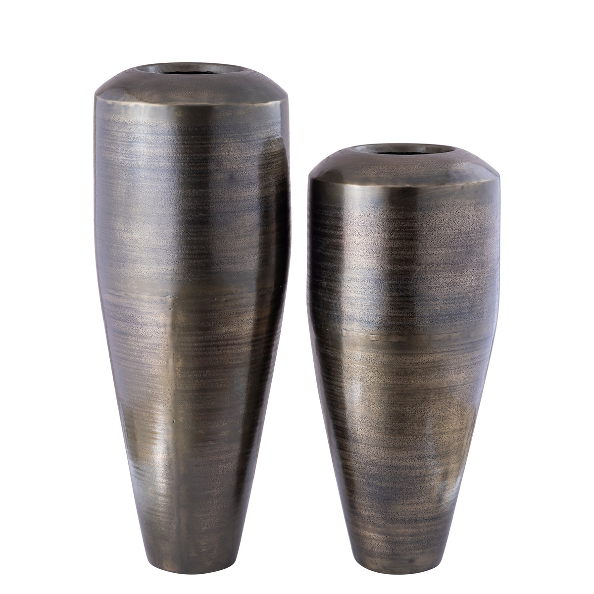 Micheal Vaso alto rotondo in alluminio GunMetal Sheet S PTMD