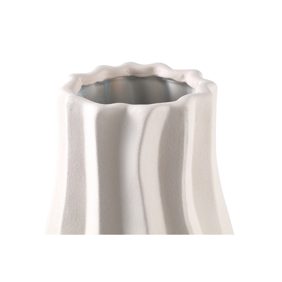 Clair Cream Ceramic Swirl Vaso Large PTMD