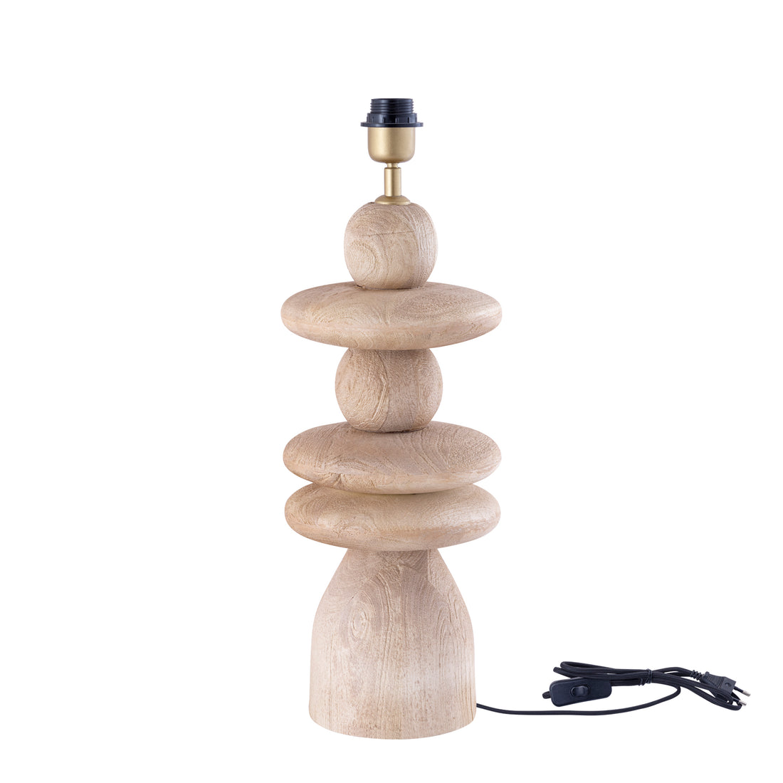 PTMD Base per lampada da tavolo Callain Mango Rotonda