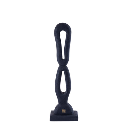 Statua Rhyce Black in legno di mango, figura aperta S PTMD