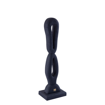 Statua Rhyce Black in legno di mango, figura aperta S PTMD