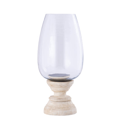 Lanterna Qez in legno di mango color crema XL Ø20x44 cm PTMD