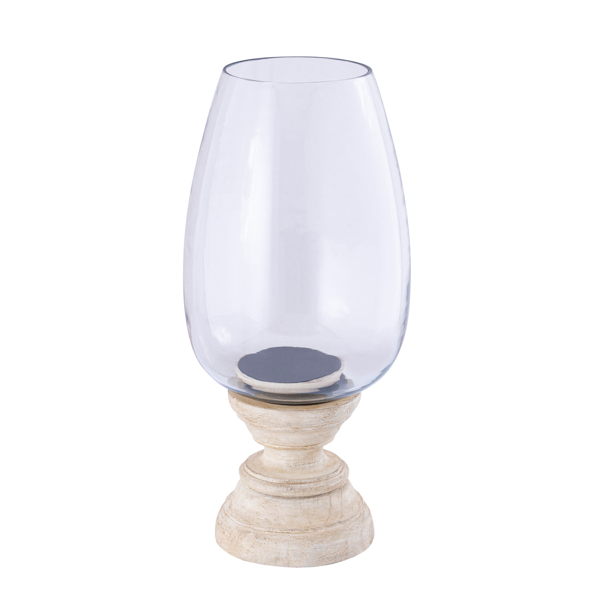 Lanterna Qez in legno di mango color crema XL Ø20x44 cm PTMD