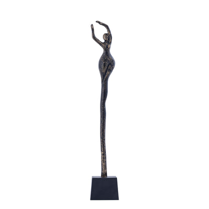 Ciwan statua da donna in ottone anticato pressofusione in alluminio A PTMD