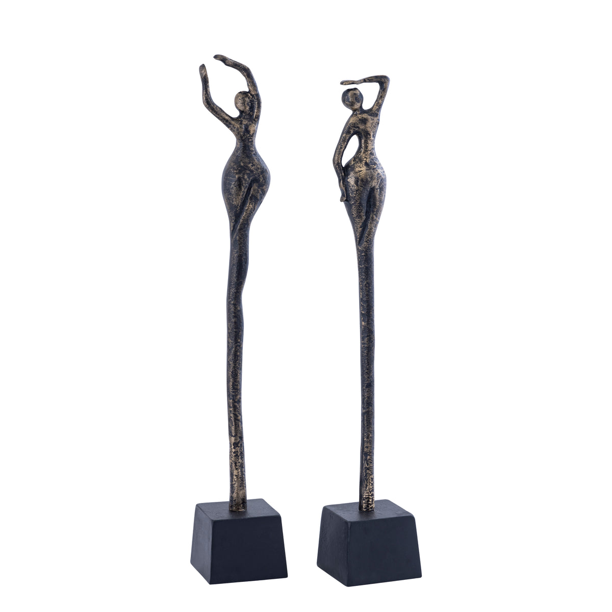 Ciwan statua da donna in ottone anticato pressofusione in alluminio A PTMD