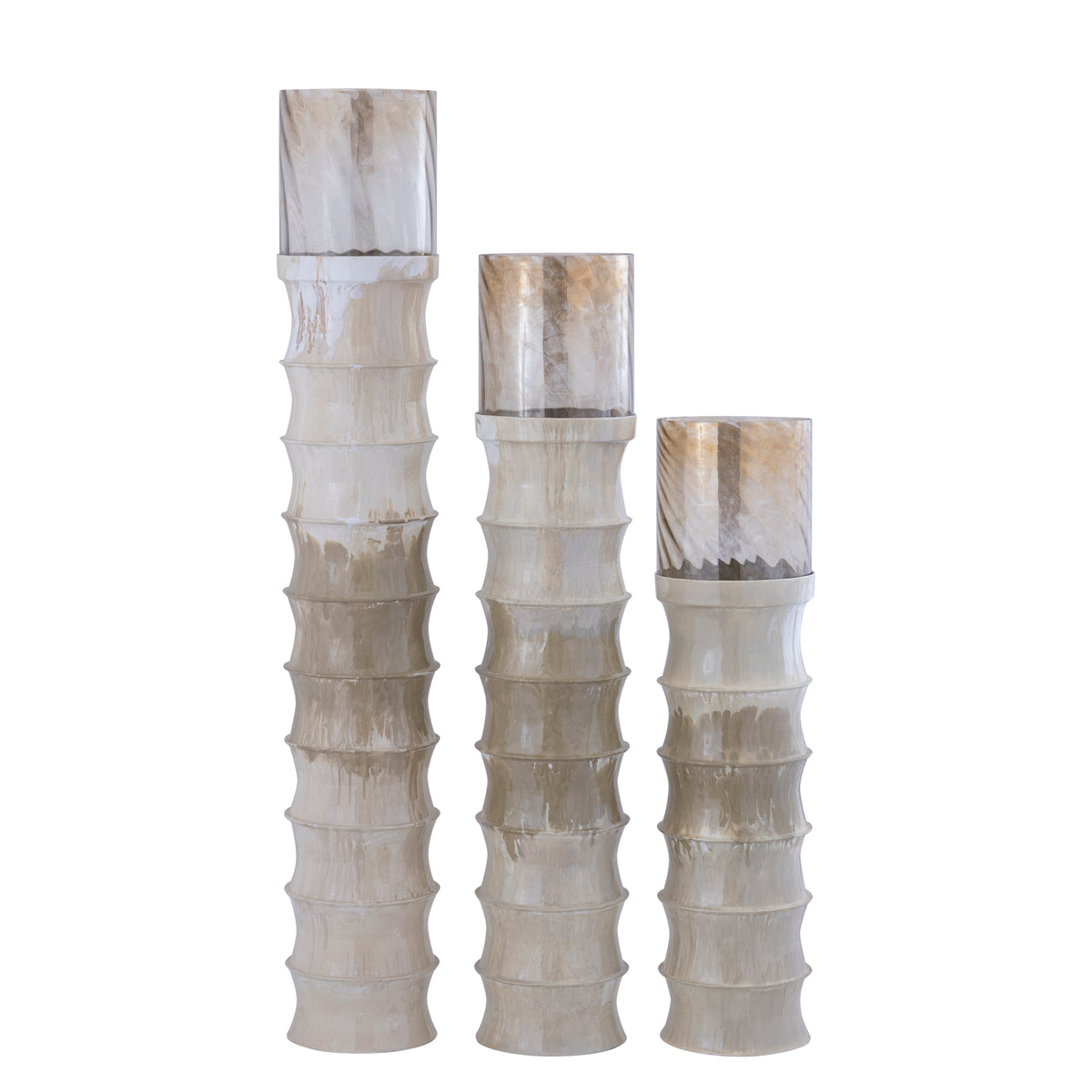 Lanterne a vento Kaylyne smalto crema media PTMD