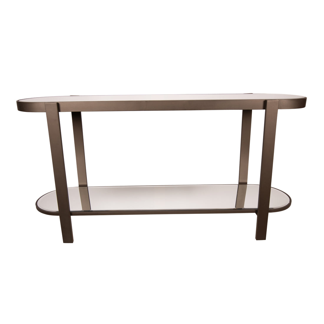 Tavolo consolle Yozan con specchio e gambe in metallo PTMD