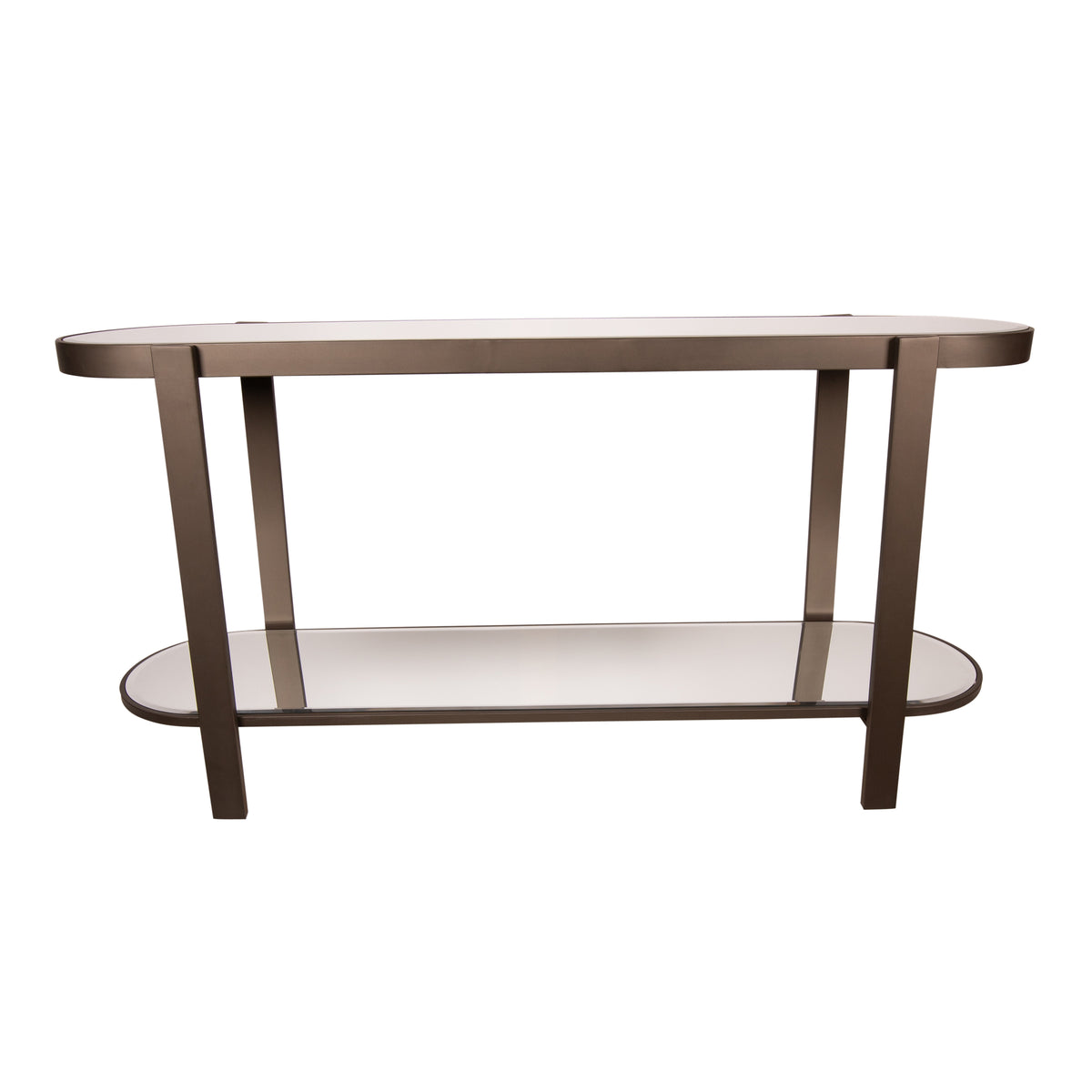 Tavolo consolle Yozan con specchio e gambe in metallo PTMD