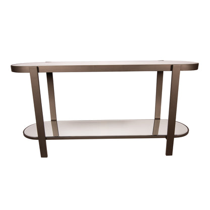 Tavolo consolle Yozan con specchio e gambe in metallo PTMD