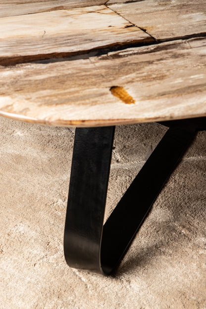 Tavolino Deeba in legno pietrificato 95 PTMD