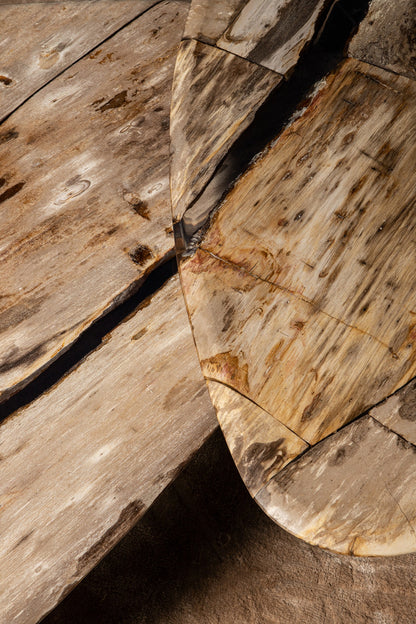 Tavolino Deeba in legno pietrificato 95 PTMD