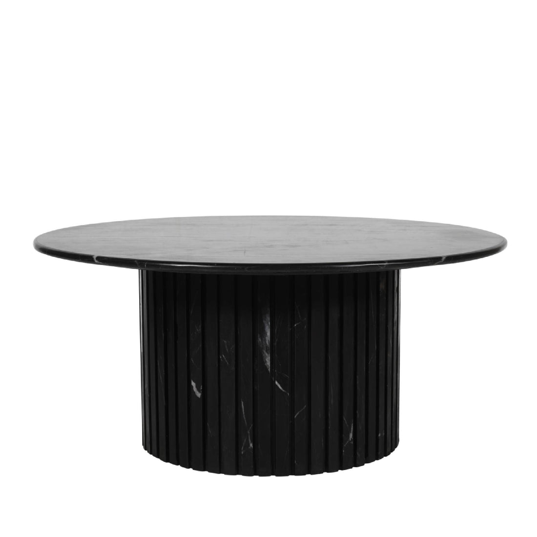 Tavolino Neelim - 91x91x41 cm - Marmo - Nero PTMD
