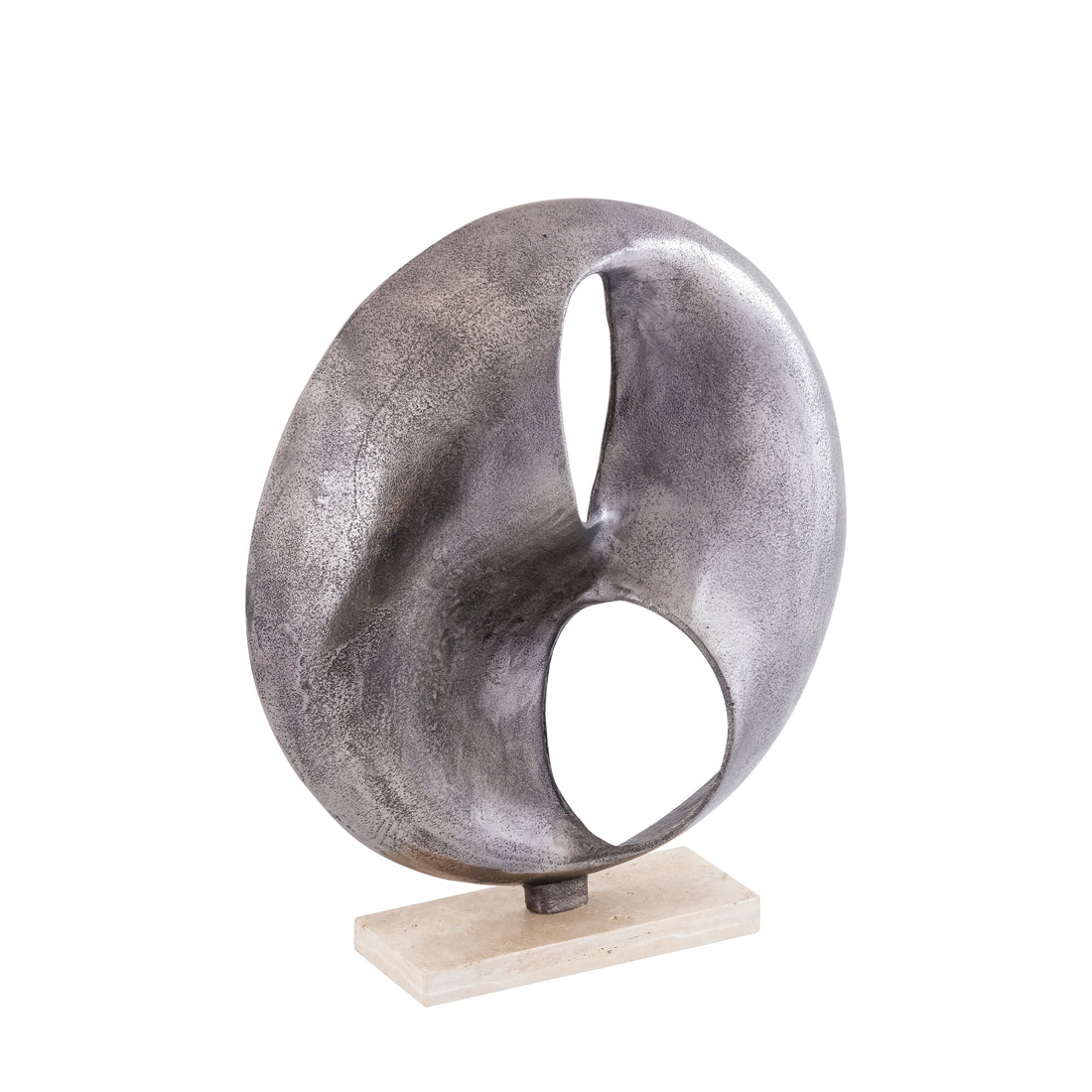 Oggetto decorativo Deuie - 45x10x50 cm - Alluminio - Argento PTMD